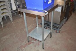 *Vogue Systems Preparation Table Table with Upstand and Undershelf 60x60x90cm