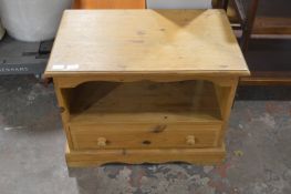 *Pine TV Stand with Undershelf and Drawer, and a Wooden Magazine Rack