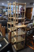 *Two High Level Wooden Display Stand ~5ft high