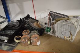 *Four Parfail Ceiling Jars, Quantity of Bakeware, Wine Carafes, Glasses, Tongs, Trays, etc.