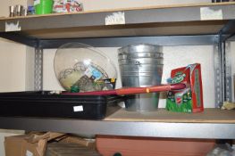 *Quantity of Garden Items; Tray, Lawn Aerator, Secateurs, Galvanised Buckets, etc.