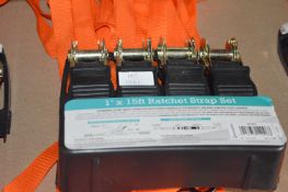 *Kingfisher 15ft 4pk Ratchet Strap Sets