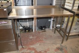 *Preparation Table with Upstand to Rear 135x70x90cm