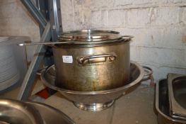 *Large Stainless Steel Colander and Three Cooking Pans
