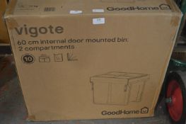 *Goodhome 60cm Internal Door Mounted Two Compartment Bin