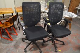 *Two Mesh Back Swivel Office Chairs