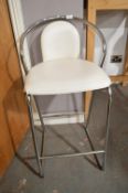 *High Level Tubular Chrome Chair with White Seat