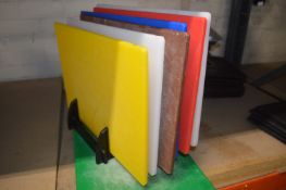 *Set of Seven Chopping Boards on a Stand