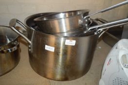 *Set of Meyer Pans and a Large Meyer Saucepan