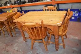 *Wooden Dining Table and Four Chairs
