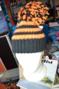 *Bobble Hat in Black and Orange