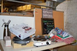 Electric Hotplate, Cream Frother Dispenser with Ca