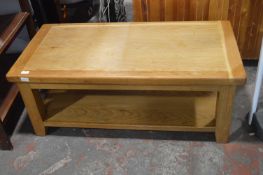 *Wooden Coffee Table with Undershelf