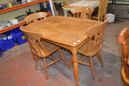 *Wooden Dining Table and Four Chairs (AF)