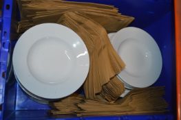 *Quantity of White Dishes and Brown Paper Bags (crate not included)