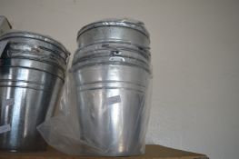 *6x Galvanised Buckets