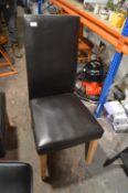 *Four Leatherette Highback Chairs in Black