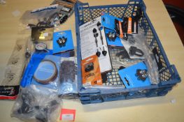 *Assortment of Chain Rings, Giant Parts, Pressure Gauge, Brake Box, etc.