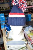*Bobble Hat in Blue, White, and Red