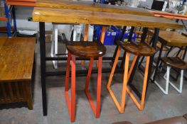 **High Level Table 1.1m high, 1.6m long, with Two Stools