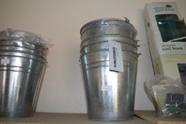 *6x Galvanised Buckets