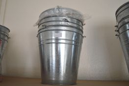 *6x Galvanised Buckets