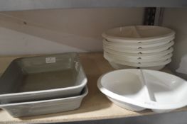 *Seven Porcelain Serving Dishes and Two 10