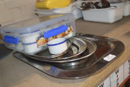 *Stainless Steel Oval Trays and Mini Ramekin Dishes