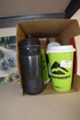 *Box of Various Coffee Cups and Water Bottles