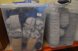 *Two Boxes of Paper Cup Carriers, Paper Cups, and Lids