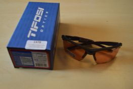 *Tifosi Vero Crystal Black Cycling Glasses with Box, and Case