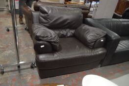 *Brown Leather Armchair