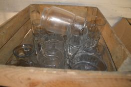 *Wooden Crate Containing Water Jugs and Tumblers
