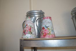 *Two Galvanised Jugs and Four Galvanised Buckets (AF)