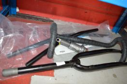 *Three Sets of Handlebars Including One Oxford, Bike Fork, and a AFR Shocks Bike Shock Absorber