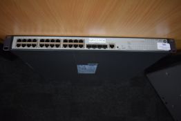 *HP V1910-24G-POE Switch JE007A (located in main office, across the road)