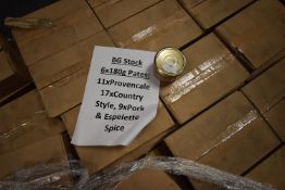 *Thirty-Seven 6x 180g Cases of Pâté; 11x Provençale, 17x Country, 9x Pork BBD: 08/11/2021