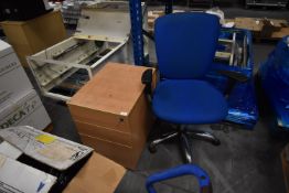 *Executive Swivel Chair and a Standalone Three Drawer Unit in Light Beech Finish