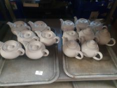 * 14 x white tea pots