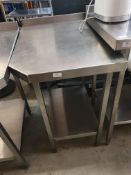 * S/S table with undershelf 550w x 700d x 900h