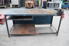 ~180x77x86cm Metal Worktable with Vice