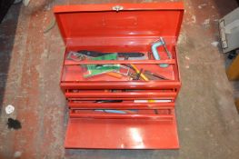 Red Tool Cabinet and Assorted Tools