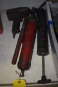 *Two Hand Grease Guns (one with flexi pipe) and a Pneumatic Impact Driver