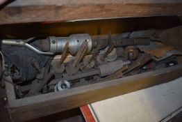 *Wooden Tool Tray with Delapena Honing Bits, Tools, and Stones