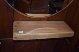 *Floating Sleeper Softwood Shelf with Spiral Hair Dryer Holder