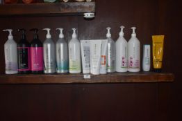 *Contents of Shelf; ~16 Bottles of Shampoos and Conditioners