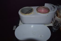 *Twin Wax Pot with Assorted Beauticians Accessories