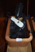*Bamboo Box Containing Hair Clippers, Water Spray, etc.