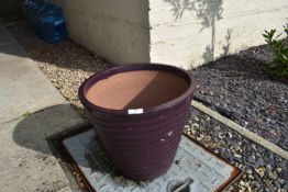 *Glazed Burgundy Terracotta Pot
