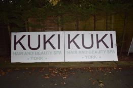 *Pair of Vinyl Coated Signs